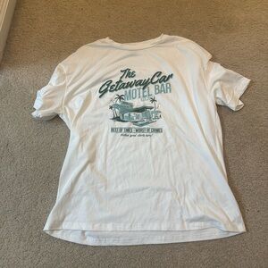 SHEIN White 'Getaway Car' Graphic Tee